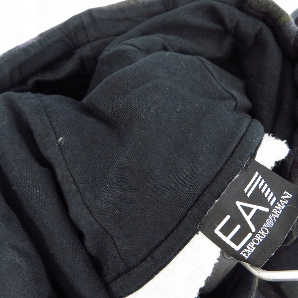 実際に弊社で買取させて頂いたEMPORIO ARMANI/エンポリオアルマーニ EA7 ロゴプリントパーカー/M の画像 6枚目