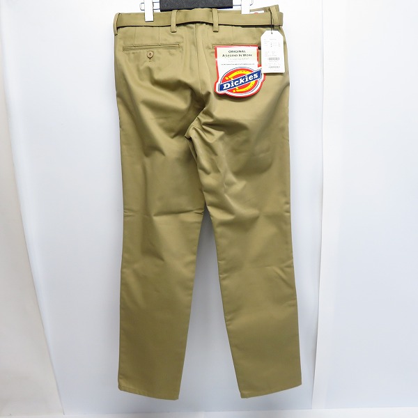 実際に弊社で買取させて頂いた【未使用】FACTOTUM×DICKIES/ファクトタム×ディッキーズ 1タックロングベルトチノスラックス BEIGE/09050136/48の画像 1枚目