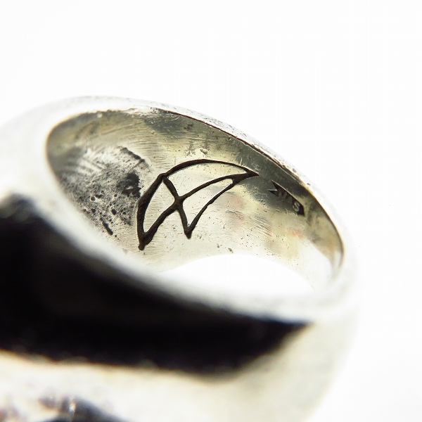 実際に弊社で買取させて頂いたCRAZY PIG/クレイジーピッグ ラージ エビル スカルリング 14号の画像 6枚目