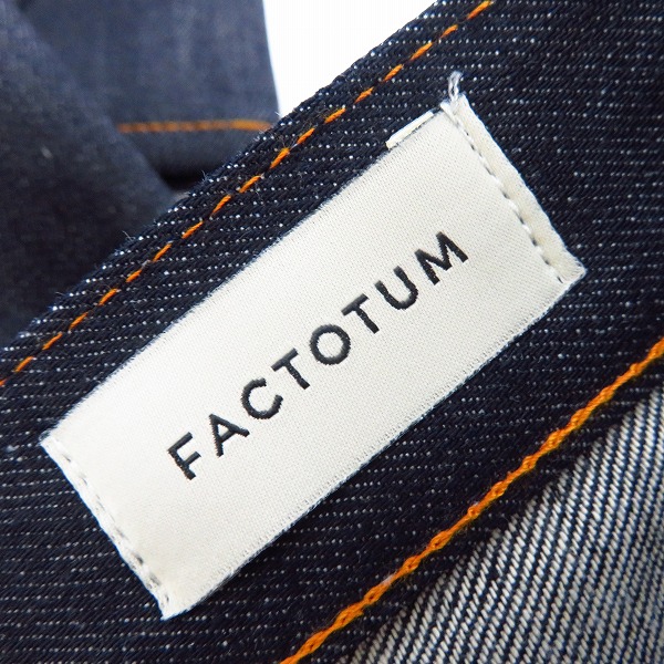 実際に弊社で買取させて頂いた【未使用】FACTOTUM/ファクトタム リジットストレッチデニム ストレートパンツ Charles 08043001/32の画像 2枚目