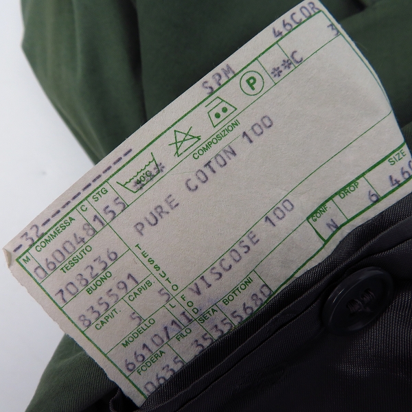 実際に弊社で買取させて頂いたChristian Dior/クリスチャン ディオール 2ボタン コットン テーラードジャケット Size：46の画像 3枚目