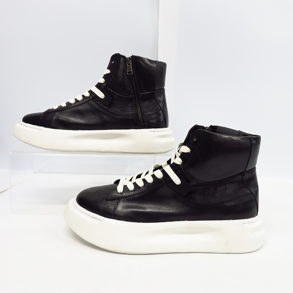 実際に弊社で買取させて頂いたDIET BUTCHER SLIM SKIN/ダイエットブッチャースリムスキン  レザー ハイカット スニーカー/43/D181D102の画像 3枚目