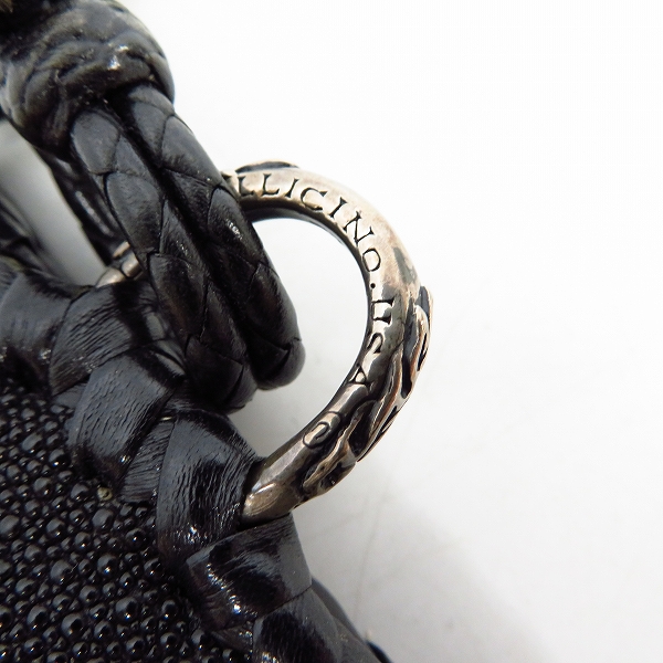 実際に弊社で買取させて頂いたLEATHERS & TREASURES/レザーズアンドトレジャーズ バイカーウォレット フレームスティングレイ/ウォレットコード付きの画像 5枚目