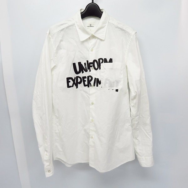 実際に弊社で買取させて頂いたuniform experiment/ユニフォームエクスペリメント GRAFFITI REGULAR COLLAR SHIRT ロゴプリントシャツ 2