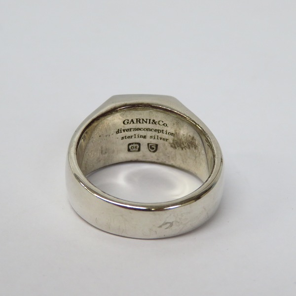 実際に弊社で買取させて頂いた【証明書】GARNI/ガルニ Square Onyx Ring スクエアオニキスリング 21号の画像 3枚目