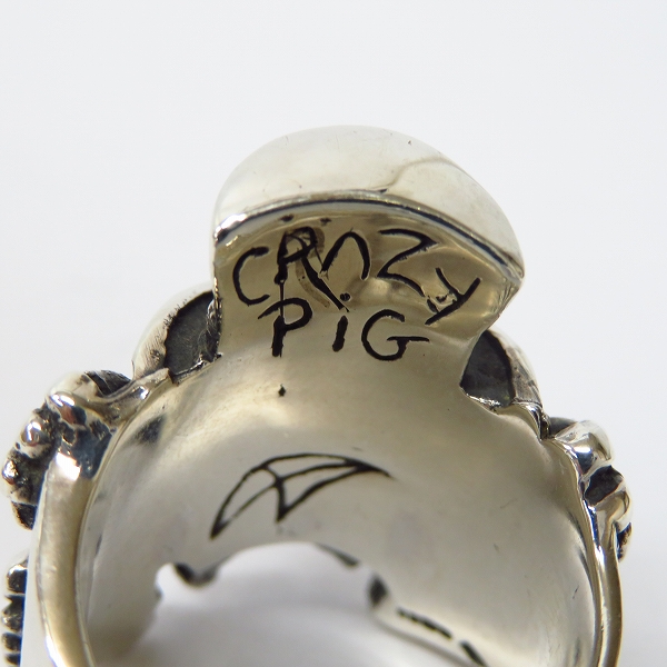 実際に弊社で買取させて頂いた【ギャラ付き】CRAZY PIG/クレイジーピッグ チーキーゴメス マスコットリング/23.5号の画像 5枚目