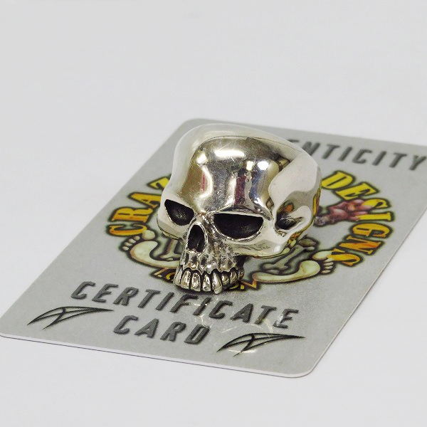 実際に弊社で買取させて頂いた【ギャラ付き】CRAZY PIG/クレイジーピッグ LARGE EVIL SKULL RING/ラージエビルスカルリング CP27 19.5号