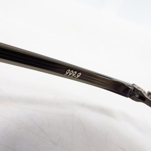実際に弊社で買取させて頂いた999.9/フォーナインズ ナイロールモデル ハーフリム メガネフレーム O-20Tの画像 5枚目