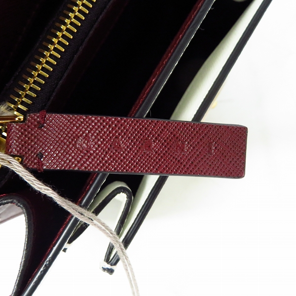 実際に弊社で買取させて頂いたMarni/マルニ 18SS Trunk/トランク レザー2wayミニショルダーバッグ/ハンドバッグ SBMPS01U15の画像 4枚目