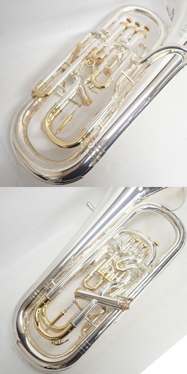 実際に弊社で買取させて頂いた★PRESON/プレソン PR3300SP チューニング・スライド・トリガー付き ユーフォニアム/VINCENT Bach 5GS マウスピース/ケース付きの画像 2枚目