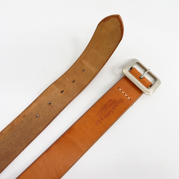 実際に弊社で買取させて頂いたSUGAR CANE/シュガーケーン ORIGINAL STYLE LEATHER MAN MADE MATERIAL レザー ベルト/32の画像 5枚目