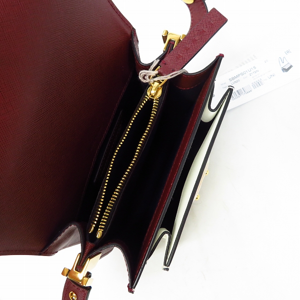 実際に弊社で買取させて頂いたMarni/マルニ 18SS Trunk/トランク レザー2wayミニショルダーバッグ/ハンドバッグ SBMPS01U15の画像 3枚目