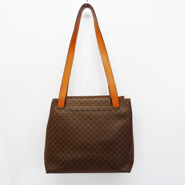 実際に弊社で買取させて頂いたCELINE/セリーヌ マカダム柄 ヴィンテージ マグネットボタン ショルダーバッグの画像 1枚目