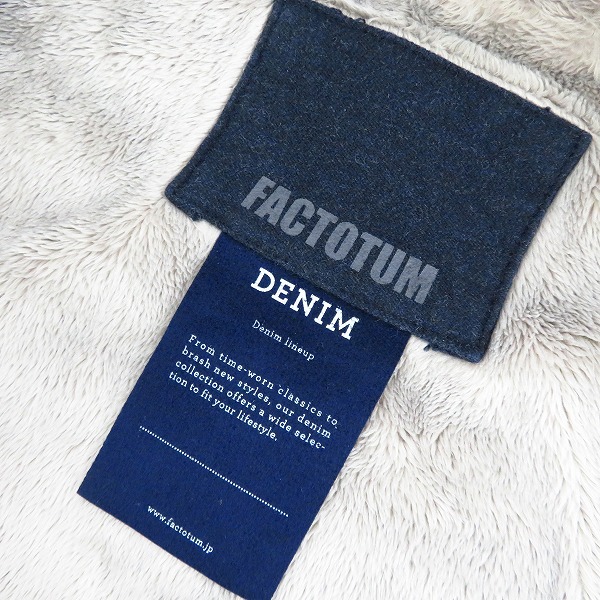 実際に弊社で買取させて頂いた【未使用】FACTOTUM/ファクトタム モールスキンストームライダース 01020928/46の画像 2枚目