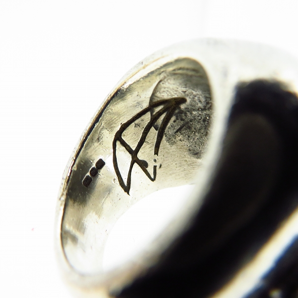 実際に弊社で買取させて頂いたCRAZY PIG/クレイジーピッグ ラージ エビル スカルリング 14号の画像 5枚目