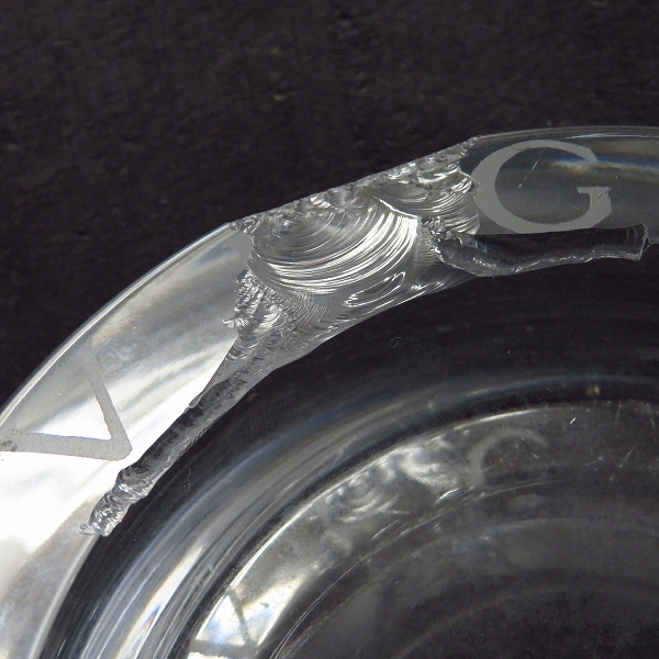 実際に弊社で買取させて頂いた【難有り】BVLGARI/ブルガリ ローゼンタール 灰皿 クリスタルの画像 3枚目