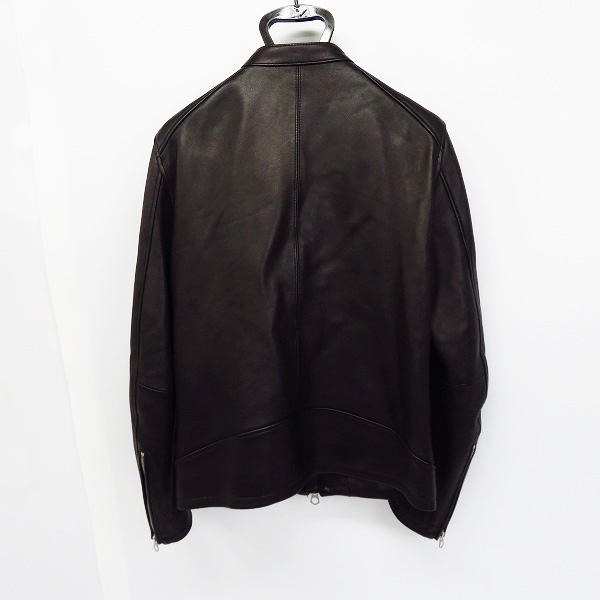 実際に弊社で買取させて頂いたHARE/ハレ シングルライダースジャケット シープレザー/HA0300006AD/Mの画像 1枚目