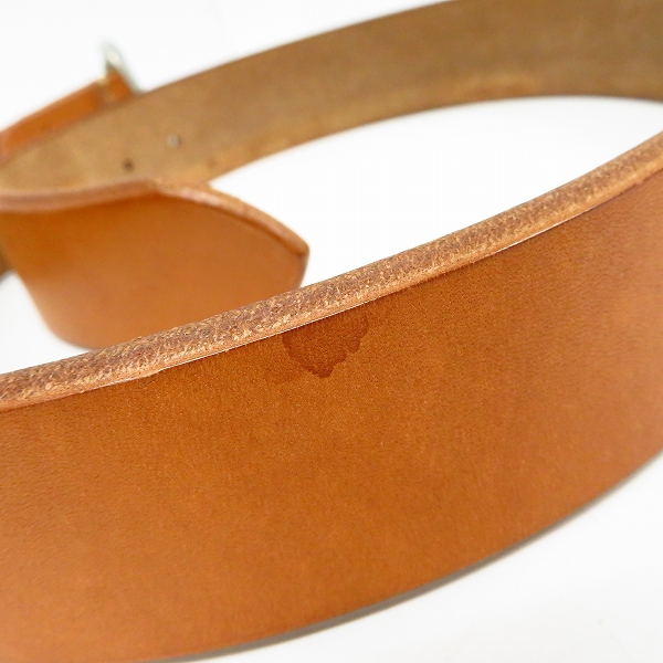 実際に弊社で買取させて頂いたSUGAR CANE/シュガーケーン ORIGINAL STYLE LEATHER MAN MADE MATERIAL レザー ベルト/32の画像 4枚目