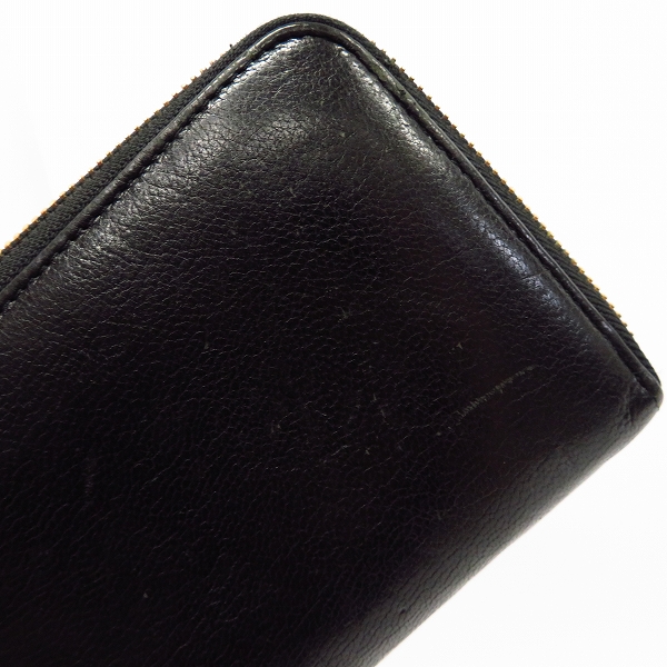 実際に弊社で買取させて頂いたJIMMY CHOO/ジミーチュウ ロゴ ラウンドファスナーウォレット ブラックの画像 6枚目