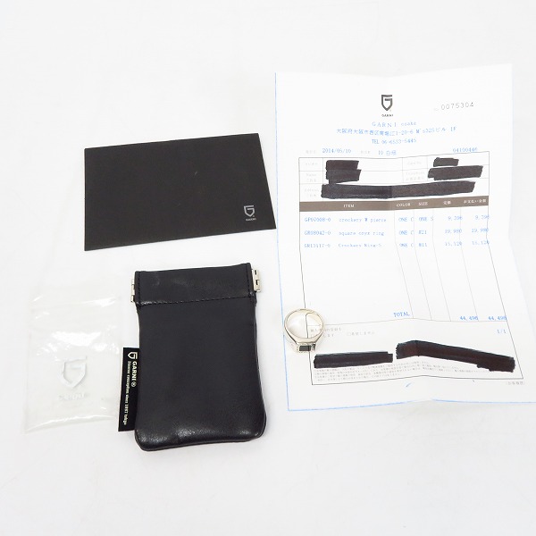 実際に弊社で買取させて頂いた【証明書】GARNI/ガルニ Square Onyx Ring スクエアオニキスリング 21号の画像 8枚目