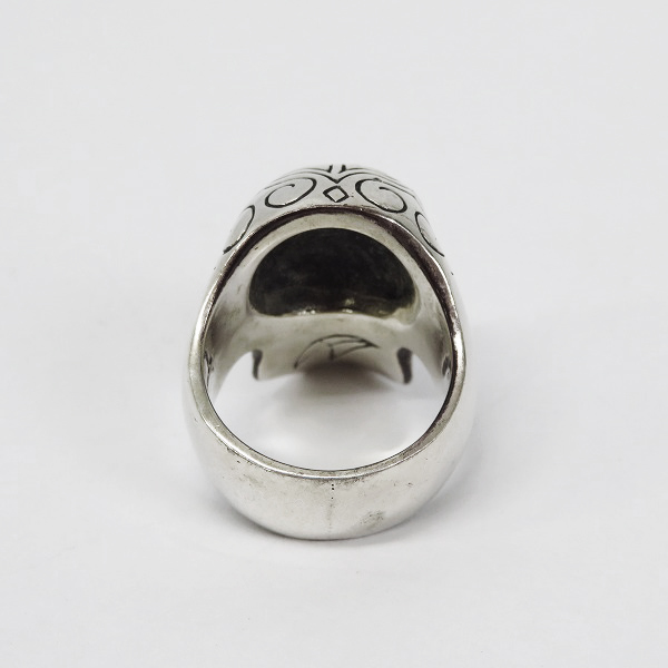 実際に弊社で買取させて頂いた【ギャラ付き】CRAZY PIG/クレイジーピッグ Engraved Skull Ring/イングレイブドスカル リング CP732 19号の画像 3枚目