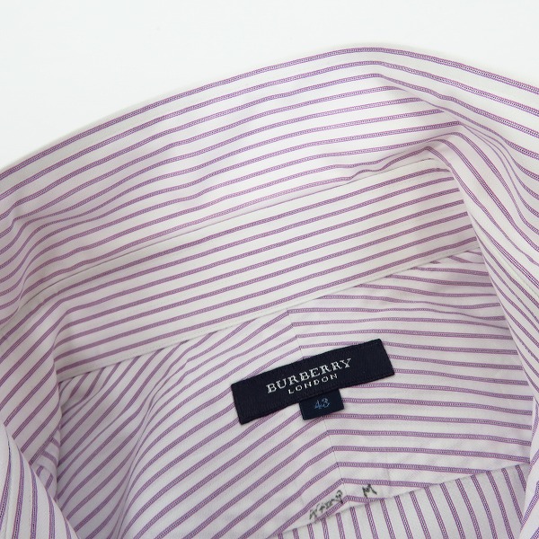 実際に弊社で買取させて頂いたBURBERRY LONDON/バーバリー ロンドン ストライプシャツ/43の画像 6枚目