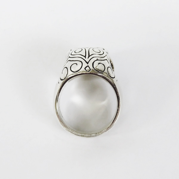 実際に弊社で買取させて頂いた【ギャラ付き】CRAZY PIG/クレイジーピッグ Engraved Skull Ring/イングレイブドスカル リング CP732 19号の画像 4枚目