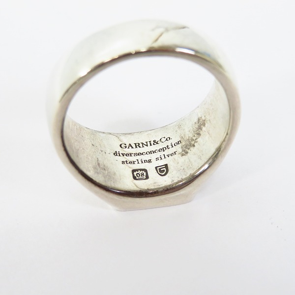 実際に弊社で買取させて頂いた【証明書】GARNI/ガルニ Square Onyx Ring スクエアオニキスリング 21号の画像 5枚目