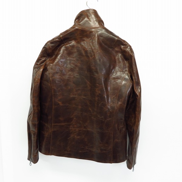 実際に弊社で買取させて頂いたBACKLASH/バックラッシュ イタリアンショルダー 立ち襟ライダース/1704-04/2の画像 1枚目