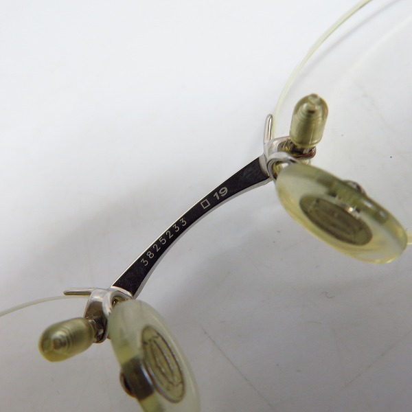 実際に弊社で買取させて頂いたCartier/カルティエ ツーポイント ウッド メガネフレーム/アイウェア フランス製 135Bの画像 7枚目