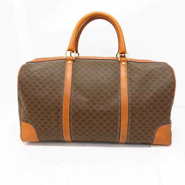 実際に弊社で買取させて頂いたCELINE/セリーヌ マカダム柄 ヴィンテージ ボストンバッグ 南京錠付きの画像 1枚目