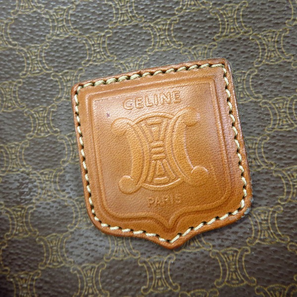 実際に弊社で買取させて頂いたCELINE/セリーヌ マカダム柄 ヴィンテージ ボストンバッグ 南京錠付きの画像 4枚目