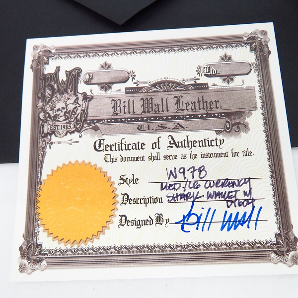 実際に弊社で買取させて頂いた【ギャラ付】BWL/ビルウォールレザー Shark Skin/シャークスキン 3つ折り財布/ウォレット W978 の画像 8枚目