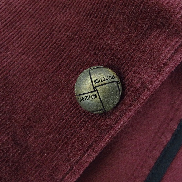 実際に弊社で買取させて頂いた【未使用】FACTOTUM/ファクトタム  コーデュロイ 2Bジャケット 01010626/44の画像 5枚目