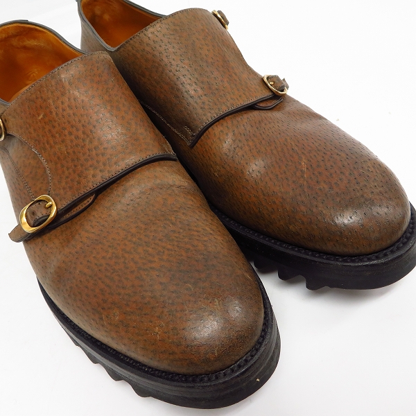 実際に弊社で買取させて頂いたF.lli Giacometti/フラテッリジャコメッティ PIETROSTRADA ダブルモンクレザーシューズ の画像 9枚目