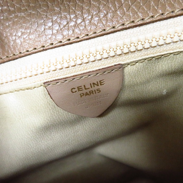 実際に弊社で買取させて頂いたCELINE/セリーヌ ヴィンテージ レザー ショルダーバッグの画像 4枚目
