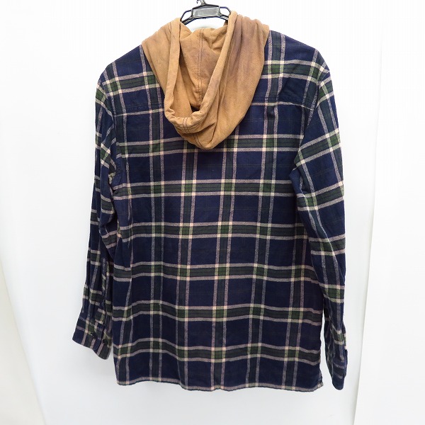 実際に弊社で買取させて頂いたDESCENDANT/ディセンダント 18SS フード付き 長袖 チェックシャツ/2の画像 1枚目