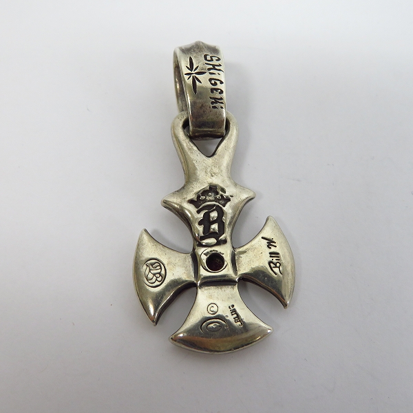 実際に弊社で買取させて頂いたBWL/ビルウォールレザー マリブクロスペンダント トップ w/ストーンの画像 2枚目