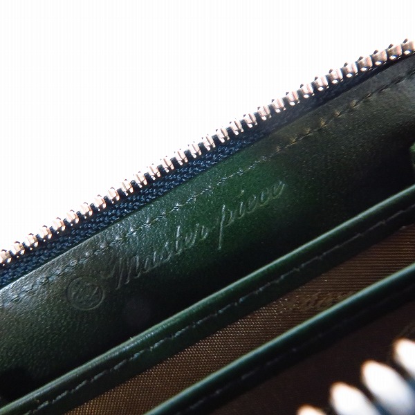 実際に弊社で買取させて頂いた【未使用】MASTERPIECE/マスターピース DEATER ラウンドカードケース/グリーン/525099-sの画像 4枚目