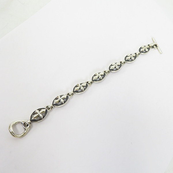 実際に弊社で買取させて頂いたBILL WALL LEATHER/BWL/ビルウォールレザー オーバルクロス ブレスレットの画像 4枚目