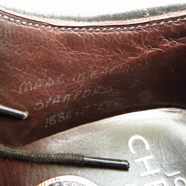 実際に弊社で買取させて頂いたJOSEPH CHEANEY/ジョセフチーニー STANFORD 1886/F ブリティッシュコードバン レザーシューズ/6の画像 5枚目