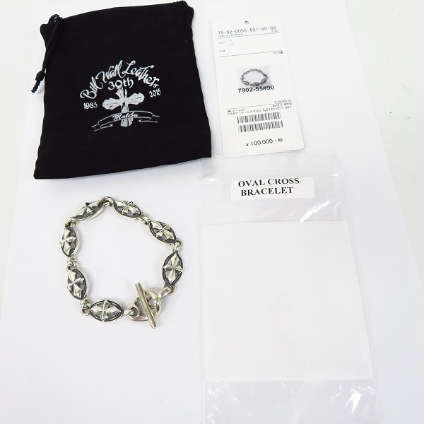 実際に弊社で買取させて頂いたBILL WALL LEATHER/BWL/ビルウォールレザー オーバルクロス ブレスレットの画像 5枚目