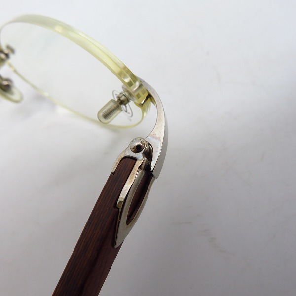 実際に弊社で買取させて頂いたCartier/カルティエ ツーポイント ウッド メガネフレーム/アイウェア フランス製 135Bの画像 8枚目