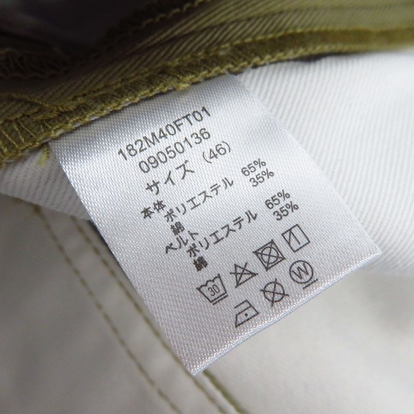実際に弊社で買取させて頂いた【未使用】FACTOTUM×DICKIES/ファクトタム×ディッキーズ 1タックロングベルトチノスラックス BEIGE/09050136/46の画像 4枚目
