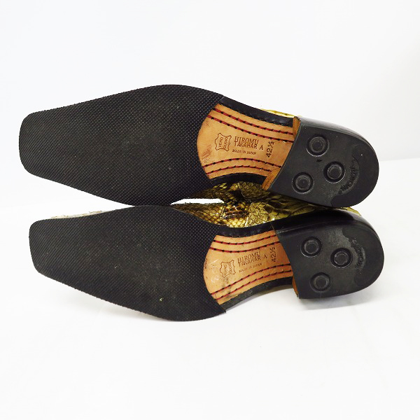 実際に弊社で買取させて頂いたHIROMU TAKAHARA/ヒロムタカハラ スネーク/パイソン レザー サイドジップ ブーツの画像 2枚目