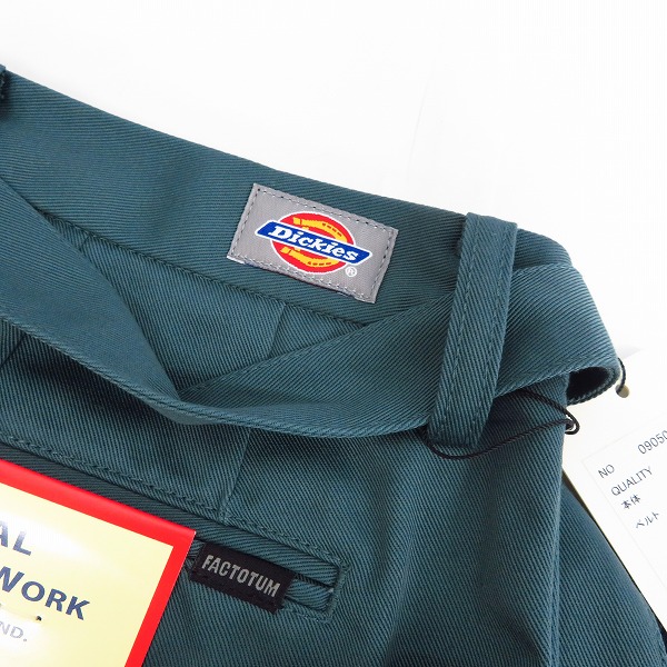 実際に弊社で買取させて頂いた【未使用】FACTOTUM×DICKIES/ファクトタム×ディッキーズ 1タックロングベルトチノスラックス GREEN/09050136/48の画像 3枚目