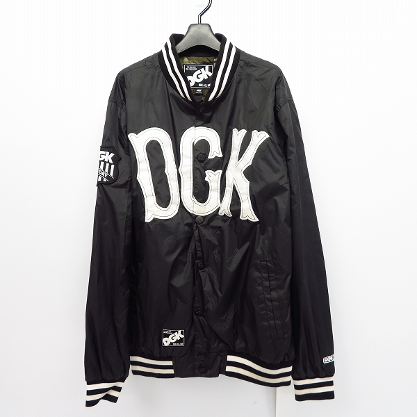 実際に弊社で買取させて頂いたDGK/ディージーケー センターロゴ ワッペン リブライン スタジャン/L