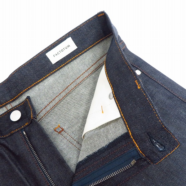 実際に弊社で買取させて頂いた【未使用】FACTOTUM/ファクトタム リジットストレッチデニム ストレートパンツ Charles 08043001/31の画像 6枚目