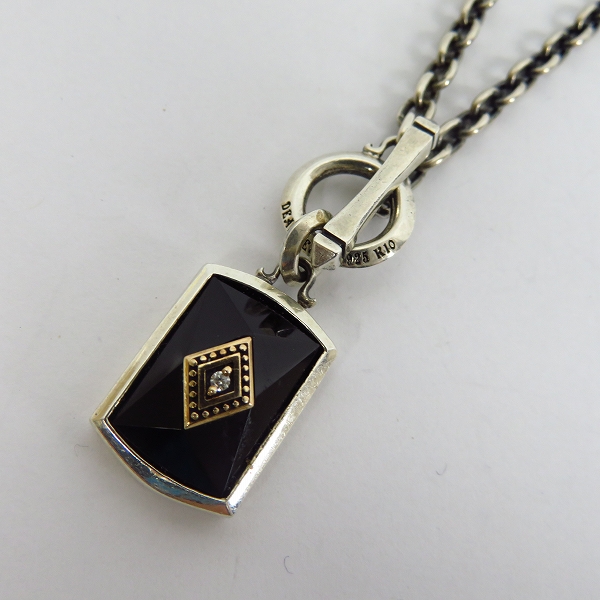 実際に弊社で買取させて頂いたDEAL DESIGN/ディールデザイン SV925/K10 バーニッシュバドロックネックレス