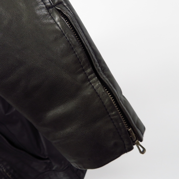 実際に弊社で買取させて頂いたFACTOTUM/ファクトタム 袖取り外し可 ラムレザー ダブルライダースジャケット/48の画像 6枚目